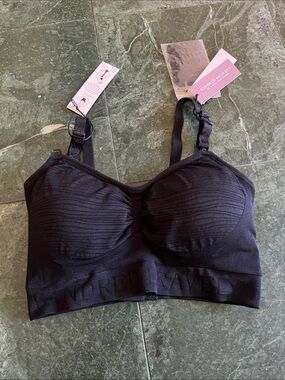 Kindred Bravely Black Maternity & Nursing Seamless Bra